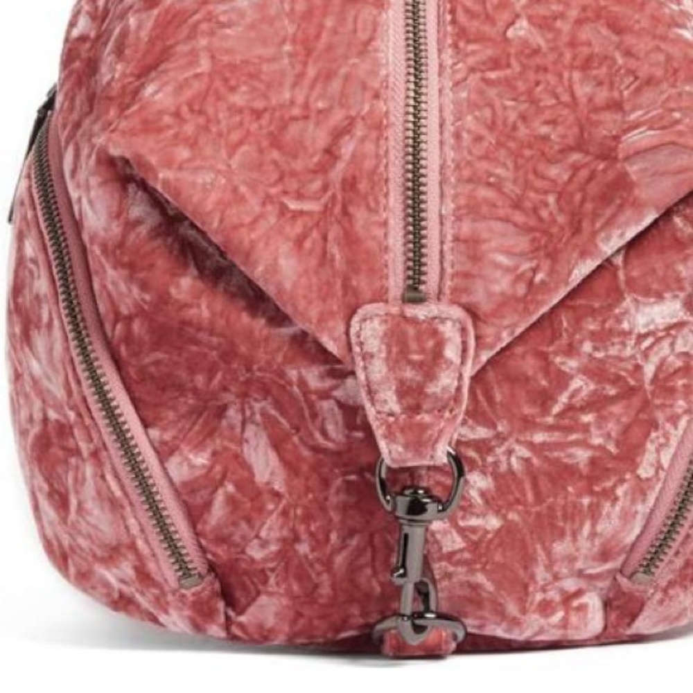 Rebecca Minkoff Velvet Medium Julian Backpack Pink - Picture 3 of 7